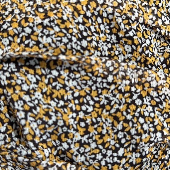 ASTR The Label Brown Floral Ruched Mini Dress Short Sleeve V Neck Size M Fall - Picture 10 of 12